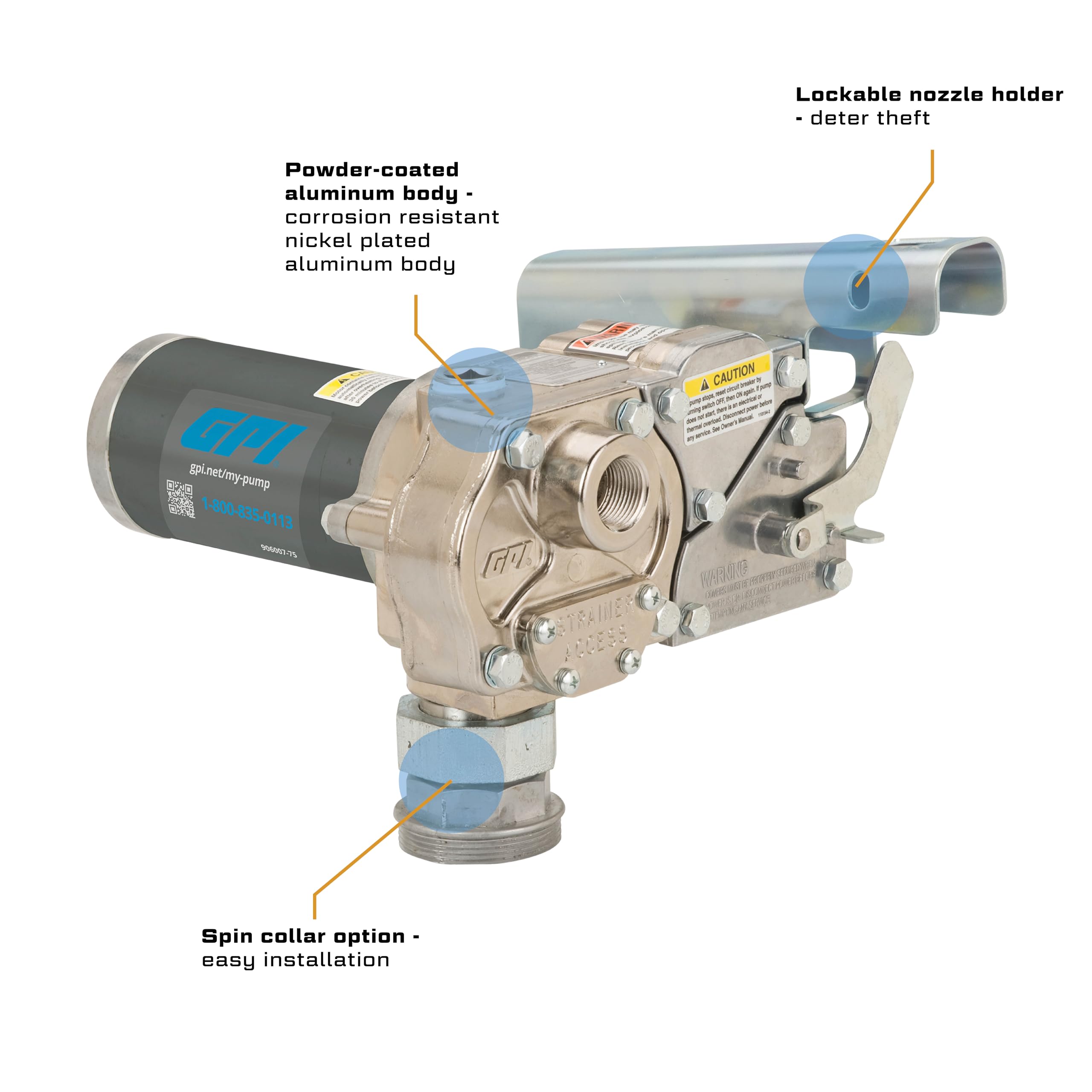 Amazon.co.jp: GPI M-1115 アルミメタノール燃料転送ポンプのみ 12GPM